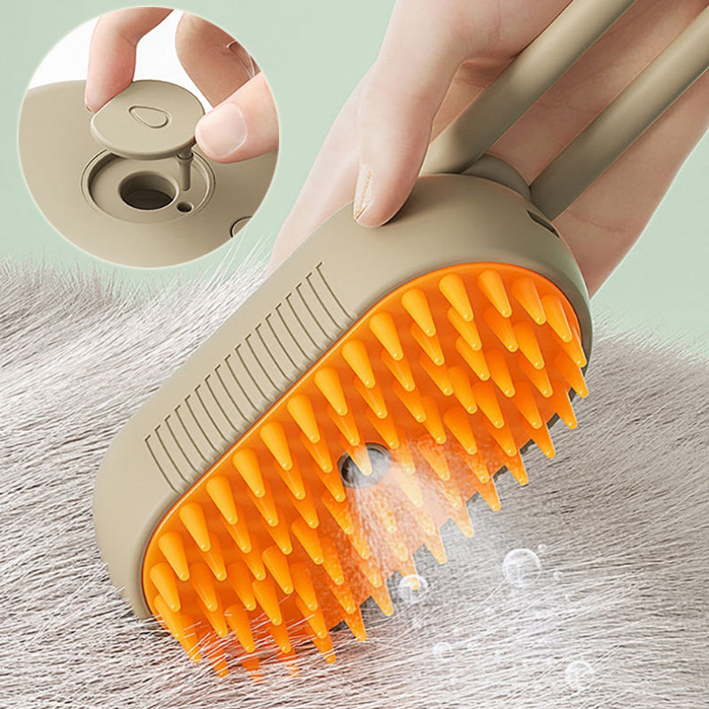 Cat Brush - 3 in 1 Cat Steamer Brush.