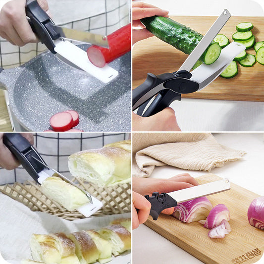 Multifunctional Scissors 2 In 1 Cutting Board Utility Knife