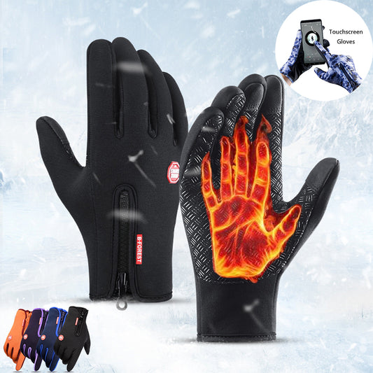 Anti-slip Motorcycle Gloves with Winter Warmth Layers.