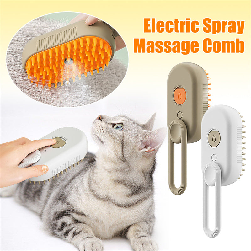 Cat Brush - 3 in 1 Cat Steamer Brush.