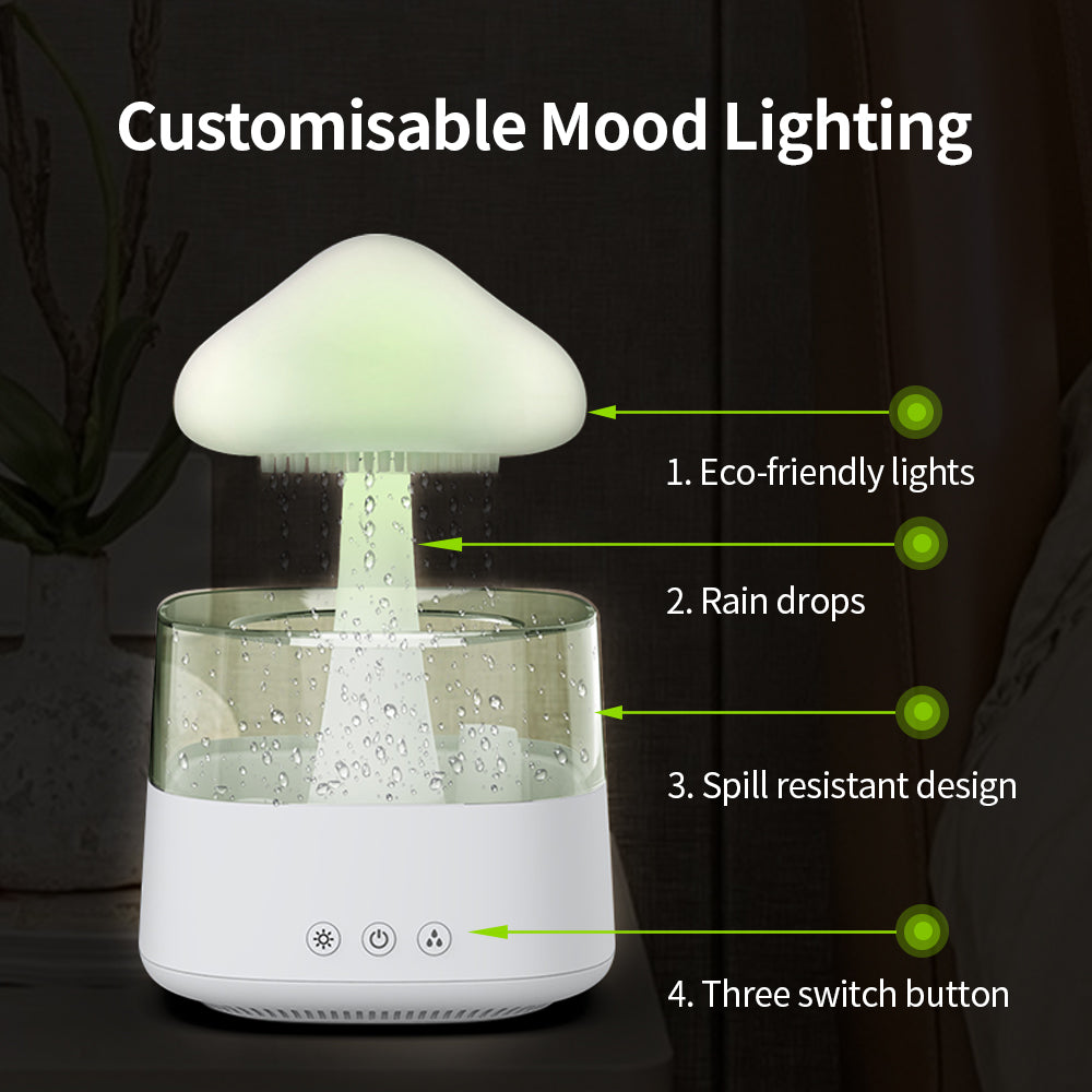 Rain Cloud Humidifier. Night Light with 7 Colours