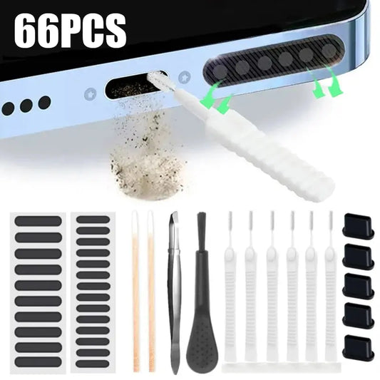 66PCS Mobile Phone Speaker Charging Port Cleaning Set