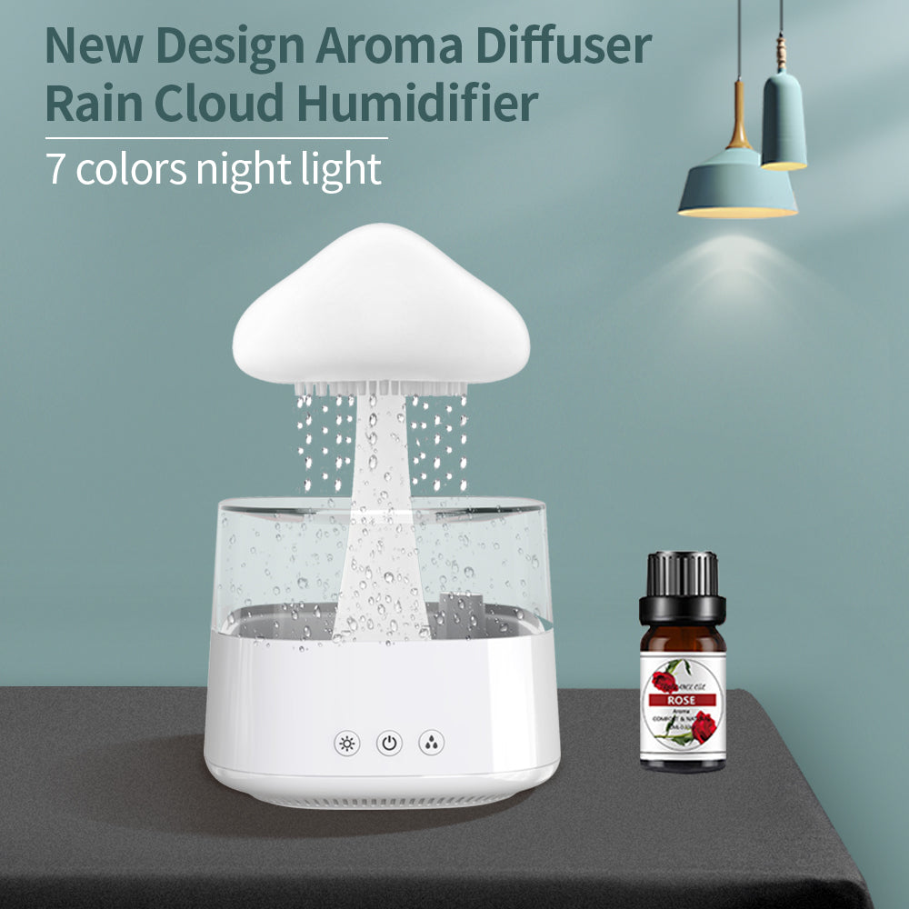 Rain Cloud Humidifier. Night Light with 7 Colours