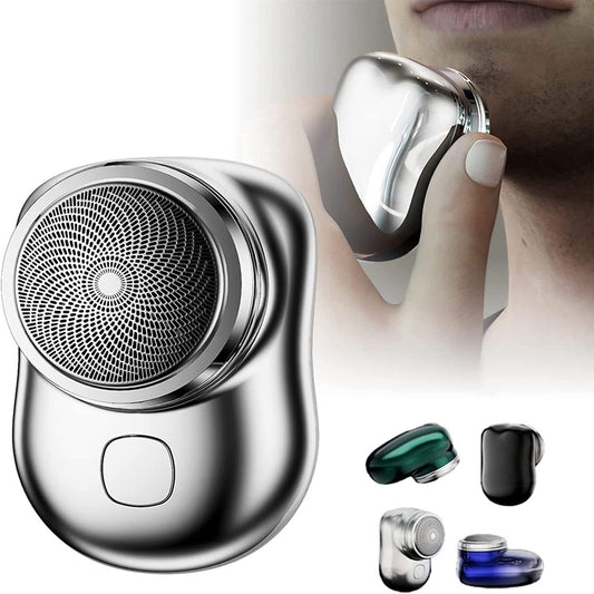 Portable Pocket Sized Beard Trimmer, Cordless Rechargeable Rotary Shavers.