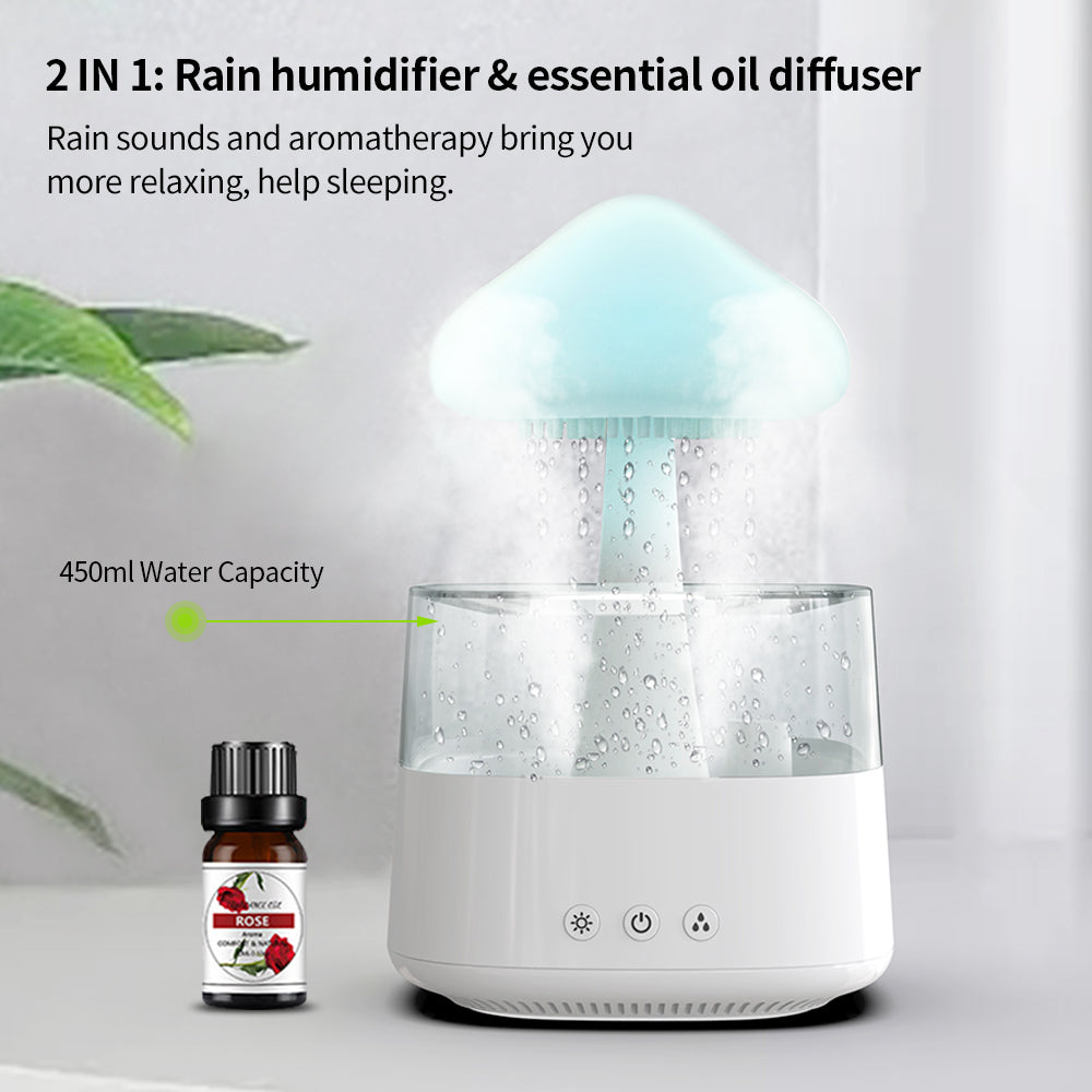 Rain Cloud Humidifier. Night Light with 7 Colours