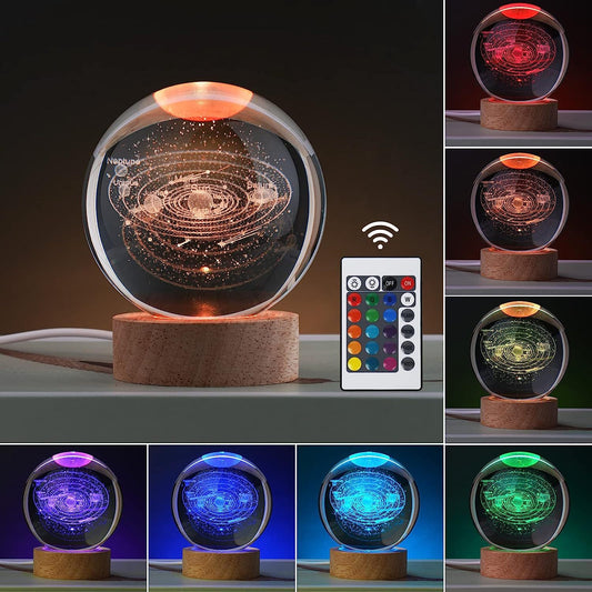 3D Solar System Crystal Ball.