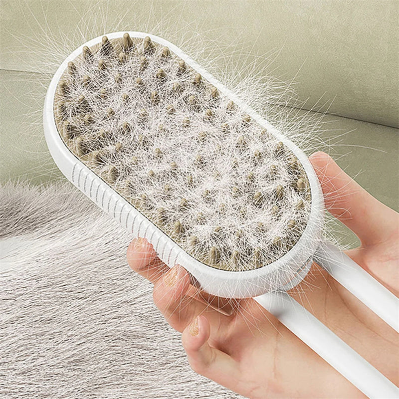 Cat Brush - 3 in 1 Cat Steamer Brush.